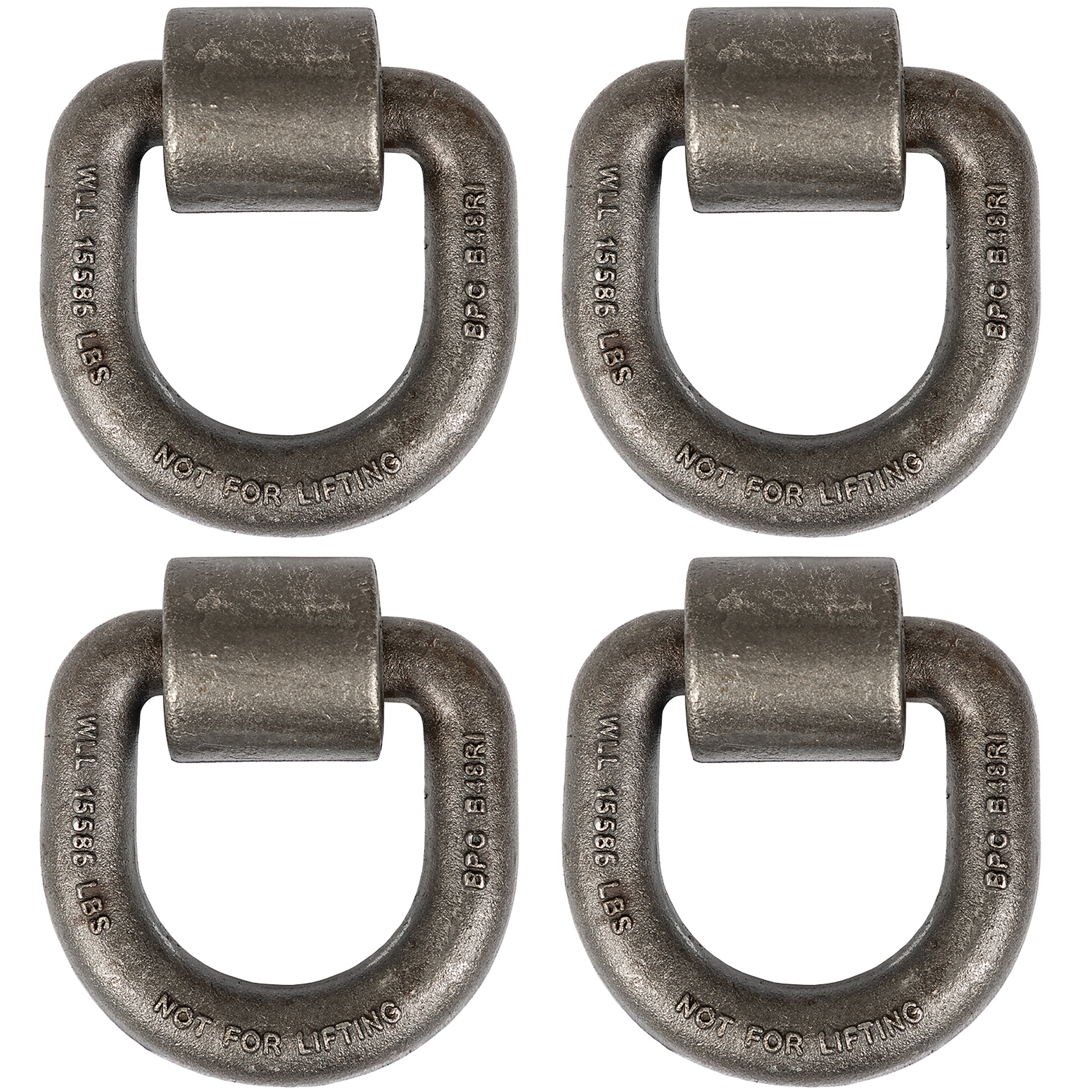 Buyers Products, D-RING, 1 DIA 3in.X3in., FORGED, W/BRKT, 4PK, Diameter 1 in, Working Load 15586 Included (qty.) 4 Model# B48I4